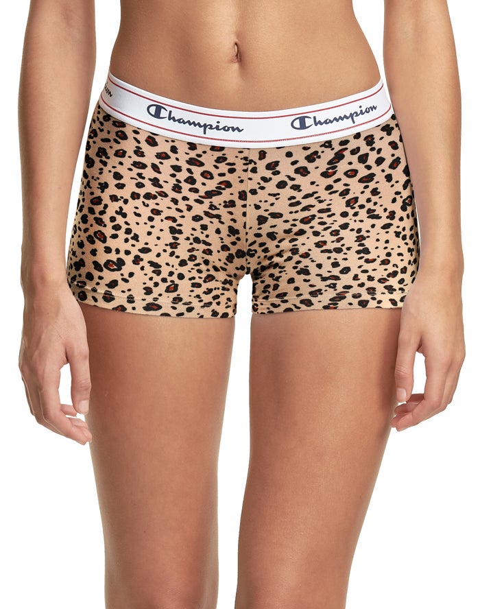 Champion Womens Briefs NZ - logo Brown/Black ( 9035-VJFKO )